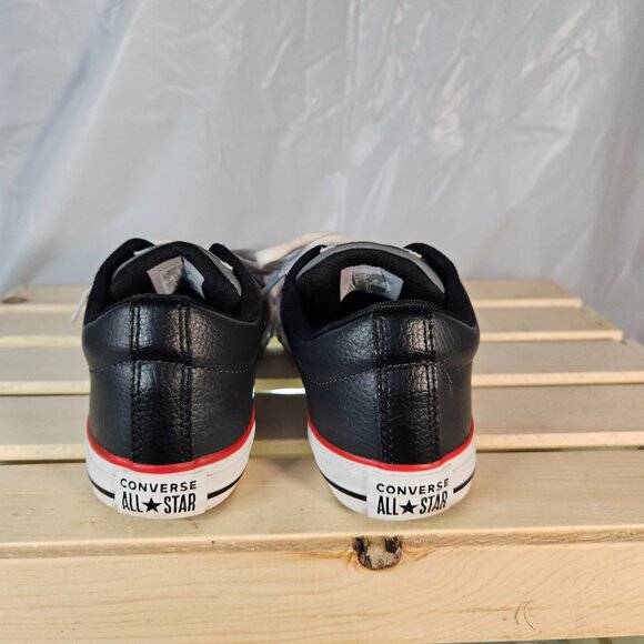 Converse All Star Low Top Sneakers Black Leather - Junior Size 4 - Picture 5 of 9